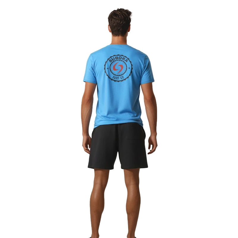 subora, subora surf, Subora Surf Co, coasty, coasty logo, coasty logo tshirt, living in the moment, shiggles, surf, surfing, beach, swimwear, summer, tshirt, Subora Coasty Tee blue