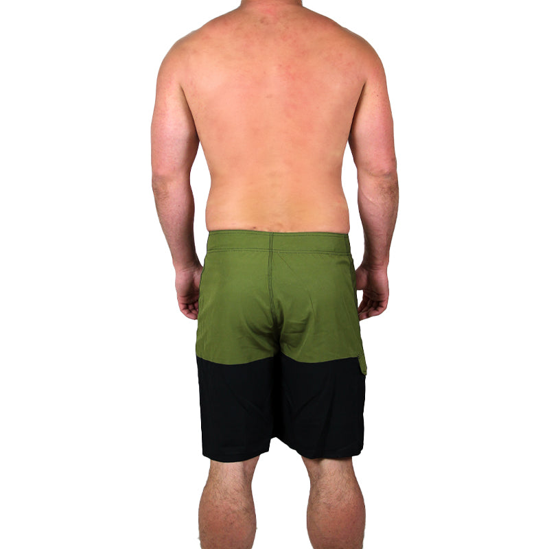 Subora, Subora surf, Subora surf co, mens boardshorts, mens boardies, mens swimwear, surf, surf clothes, mens swim clothes., mens swimwear, Olive - black boardshorts, rogue, rogue boardshorts 