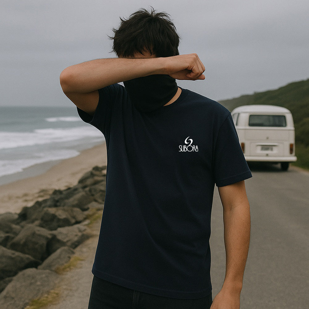 subora, subora surf, subora surf co, surf, tshirt, black tshirt, welzy, Welzy, living in the moment, moonlanding, moonlanding tshirt, moonlanding tee, shiggles, Welzy, Chaos on cotton,  